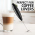 Milk Boss Matcha Whisk, Handheld Electric Stirrer, Durable Stainless Steel Blender for Matcha Tea, Black Grip