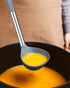 Pack of 2 Silicone Ladle Spoon, Large Non Stick Kitchen Utensils for Cooking, Stirring, Serving Soups (GREY-BLUE)