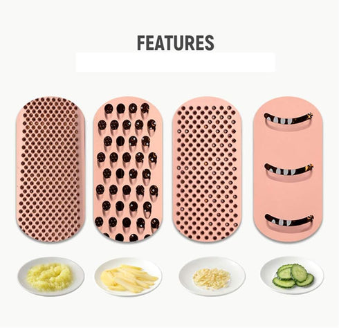Large Stainless Steel Grater Slicer with Handle, Multifunctional Cutter for Ginger, Garlic, Cheese, Ergonomic Design