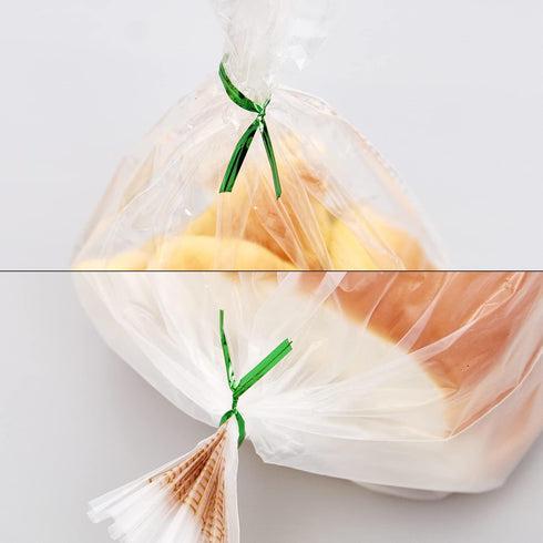 800pcs 4" Metallic Twist Ties (Green) for Bakery, Candy Bags, Coffee Bags, Goodie Bags
