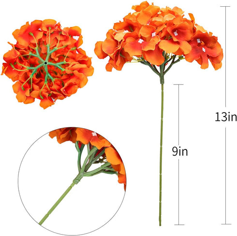 Tifuly 12 pcs Artificial Hydrangea Flowers - Realistic Silk Faux Hydrangea with Stems for Home Party Wedding Decor