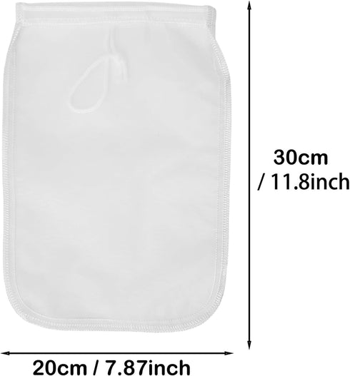 DAOGUAUNG 2 Pack 150 (7.8x11.8in) Reusable Micron Fine Mesh Bag Nut Milk Bag, Nylon Nut Bag Strainer for Straining