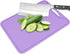 Fdit Chopping Board, Food Grade Silicone Flexible Cutting Board for Home Kitchen Use, Purple