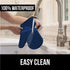 Gorilla Grip Heat and Slip Resistant Silicone Oven Mitts Set, Long Flexible Gloves for Cooking, Blue