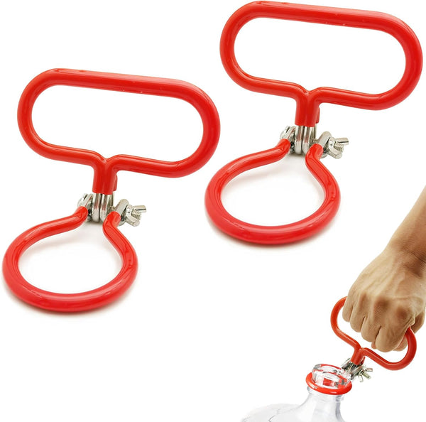 Carboy Handle, 2 Pack Heavy Duty Holder for 3, 5, 6, 6.5 Gallon Glass Carboys for Home Brewing