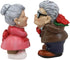 Ebros Gift 'Roses and Smooches' Mr and Mrs Cruise Romantic Senior Couple Kissing Statues Set of 2 for Home Decor