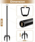 Queension 10FT 1 Pack Plug Floor String Light Poles for Outdoor String Lights for Garden, Backyard, Patio Lighting