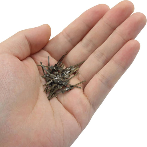 Murtenze 350Pcs (33mm Chandelier Connectors Clips Pins - Chandelier Replacements for Fastening Crystals Parts Bronze)