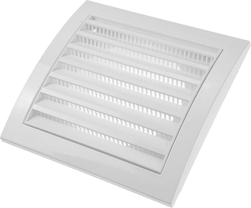 Vent Systems 4'' Inch White Pack of 2 Air Vent Covers for Dryer Vents and Bathroom Exhaust, Black Louvered Cover