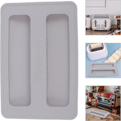 HEMOTON 2 Slice Toaster Lid, Silicone Toaster Cover, Bread Maker Cover Accessories