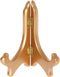 Bard's Hinged Gold-toned MDF Wood Plate Stand - 5" H x 5.75" W x 3.75" D for 5" - 7.5" Plates