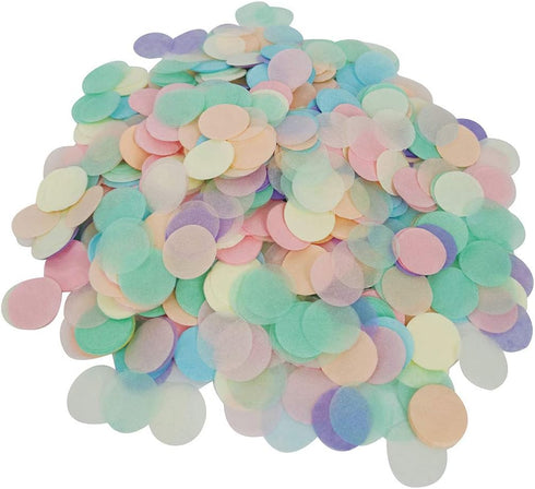 1 Inch Pastel Tissue Paper Table Confetti Dots for Baby Shower, Gender Reveal, Birthday Party Decorations