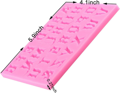 Mujiang Number Chocolate Mould | Silicone Letter Mold Candy Making Alphabet Molds Set of 3