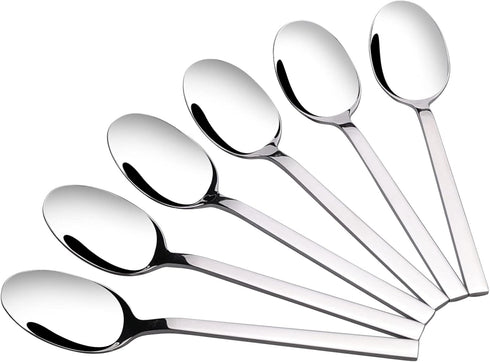 Set of 12 Stainless Steel Dinner Spoons, Tablespoons