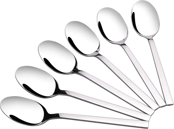 Set of 12 Stainless Steel Dinner Spoons, Tablespoons