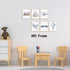Set 6, 12x16 inch Nursery Car Wall Art of Baby Boys Poster Canvas Prints, Blue Kids Car Train Plane Boat Hot Air