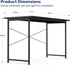 YSSOA Modern Simple Computer Desk for Home Office Work, 47 Inch Writing Table with Headphone Hooks, Basic Black