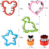 Elfkitwang Sandwich Cookie Cutters Set, Dinosaur, Heart, Star, Mouse, Sandwich Knife, Food Grade Cookie Mould (12 Pcs)