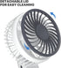 Mollie 3-Inch Mini USB Rechargeable Portable Handheld Fan, 3-Speeds Battery Operated for Travel, Camping, Office, Home