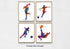 Soccer Player Abstract Sport Wall Art - 8x10" Set of 4 for Male Players, Coaches, and Fans