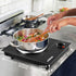 CUSIMAX Single Burner Electric Hot Plate, 1500W Adjustable Temperature Cooktop, Portable Stainless Steel Countertop
