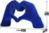 Heart shaped hand carved decorative aesthetics, blue heart shaped bookshelf decor, office coffee table entryway desktop