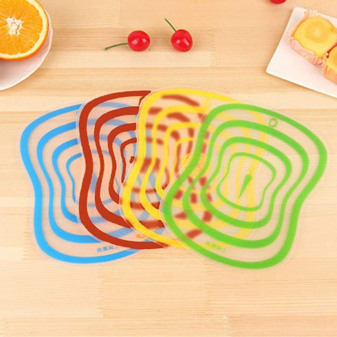 Flexible Transparent Cutting Board Kitchen PP Cutting Boards Classification Chopping Board,four colors by Pokinge