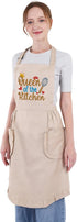 Fairy's Gift Funny Cooking Aprons for Women, Embroidered Cute Baking Apron with Pockets
