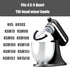 Flex Edge Beater for KitchenAid Mixer Attachment Compatible with Tilt-Head Stand Mixer Bowls 4.5-5 Quart, Black