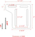 2 PCS Heavy Duty Bed Frame Brackets Adapter for Headboard, Queen Bed Modification Kit with Hardware
