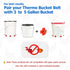 50 2-5 68F 86F) Chicken Water Heater for Winter, Watt Thermo Bucket Belt Heated Strap Fits Most Gal Buckets (Turn on