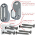 60" Polished Chrome Oval Closet Rod with Screw-On End Supports, 1 Pack