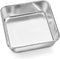 P&P CHEF Square Baking Cake Pans, Small Stainless Steel Lasagna Brownie Pan, 6 Inch, Non-toxic & Durable