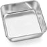 P&P CHEF Square Baking Cake Pans, Small Stainless Steel Lasagna Brownie Pan, 6 Inch, Non-toxic & Durable