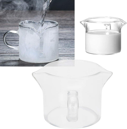 Espresso Measuring Glass, 100ml Double-Mouthed Cup with Handle, Barista Shot Glass Measuring Pitcher