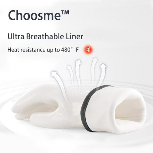 Silicone Gloves: Heat Resistant Kitchen Gloves for Cooking, Grilling, Baking, XL, Waterproof