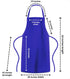 Unisex Bib Aprons, 100% Polyester Chef Apron with Extra Long Ties for Cooking