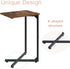NEFROM ET-X-BR1 C-Shaped End Table, Small Couch Side Table, Sofa TV Tray Table for Living Room, Bedroom, Bedside