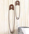 Collections-Etc Large Hanging Metal Safety Pins - Set of 2 for Laundry Room Wall Decoration