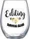 Funny Photography Gifts for Women, Editor Gifts for Her, Photographer Accessories Stemless Wine Glass 0324