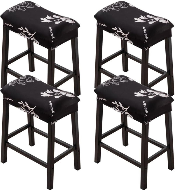 Bar Stool Cover Rectangle Set of 4 Printed Stretch Counter Height Bar