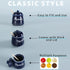 Set 12oz,Easy HAOTOP Farmhouse Porcelain Honey Jar with Dipper and Lid to Clean (Navy)