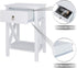 Bonnlo White Nightstand, Small Nightstand with Drawer & Shelf, Farmhouse Night Stand Bedroom, End Table/Bedside