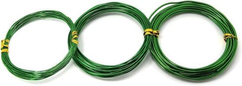 YOURSEE 9 Rolls Bonsai Wires, Anodized Aluminum Training Wire, 3 Colors & 3 Sizes, Total 147 Feet