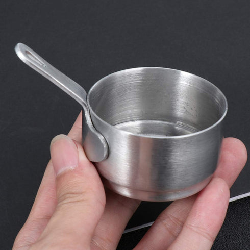 Hemoton Mini Saucepan, Small Heating Pot for Butter, Milk, Cheese Melting, Cookware with Handle, Size S 9.5x5.3x5cm