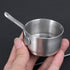 Hemoton Mini Saucepan, Small Heating Pot for Butter, Milk, Cheese Melting, Cookware with Handle, Size S 9.5x5.3x5cm
