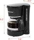 Elite Gourmet EHC-5055# Automatic Brew & Drip Coffee Maker, Black, with Reusable Filter & Water Level Indicator