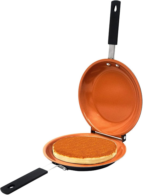 Non-Stick Frying Pan, Double-Sided Flips Design, Easy-To-Clean Pancake Pan for Household Kitchen Cookware