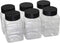 Pinnacle Mercantile Plastic Spice Jars 6-Pack, Square Large 17 oz Clear Containers for Seasonings, Herbs