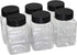 Pinnacle Mercantile Plastic Spice Jars 6-Pack, Square Large 17 oz Clear Containers for Seasonings, Herbs